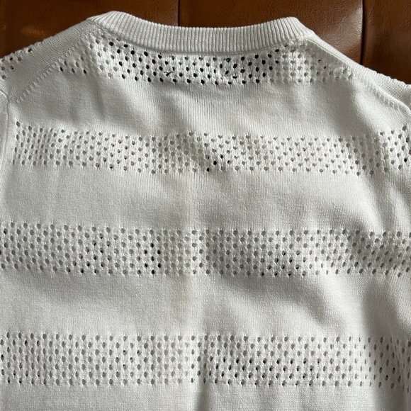 NWT! White Lightweight Cardigan / Buttondown Sweater - Picture 11 of 12